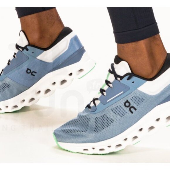 On Running Other - On Run Men's Wash Metal Blue Cloudstratus 3 Athletic Running Shoes Size 8.5